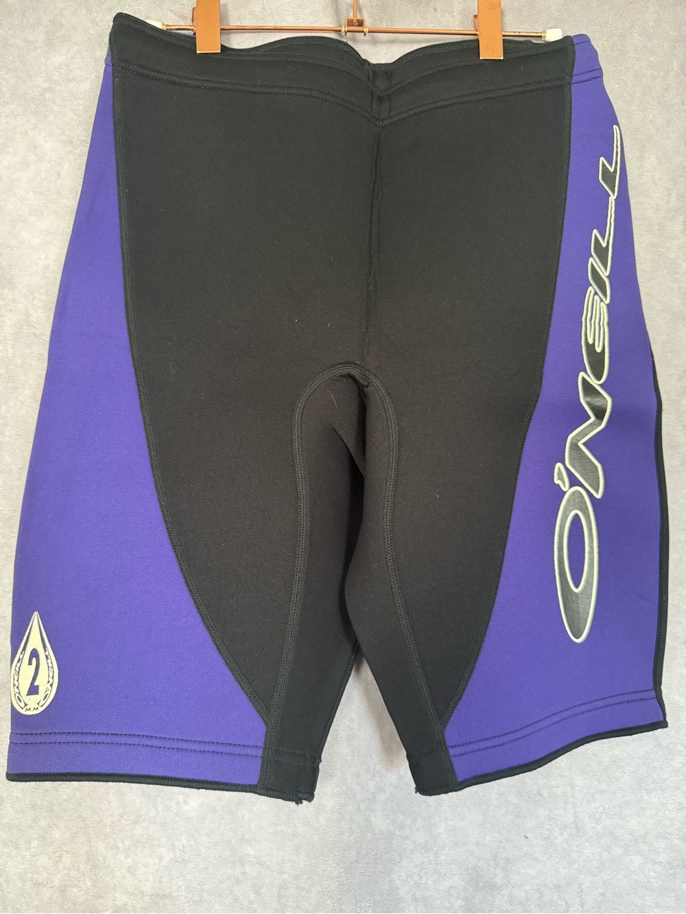 VTG O’NEILL 2m Neoprene Surf Shorts Mens L Wetsuit Bottoms Black Purple 90s Y2K